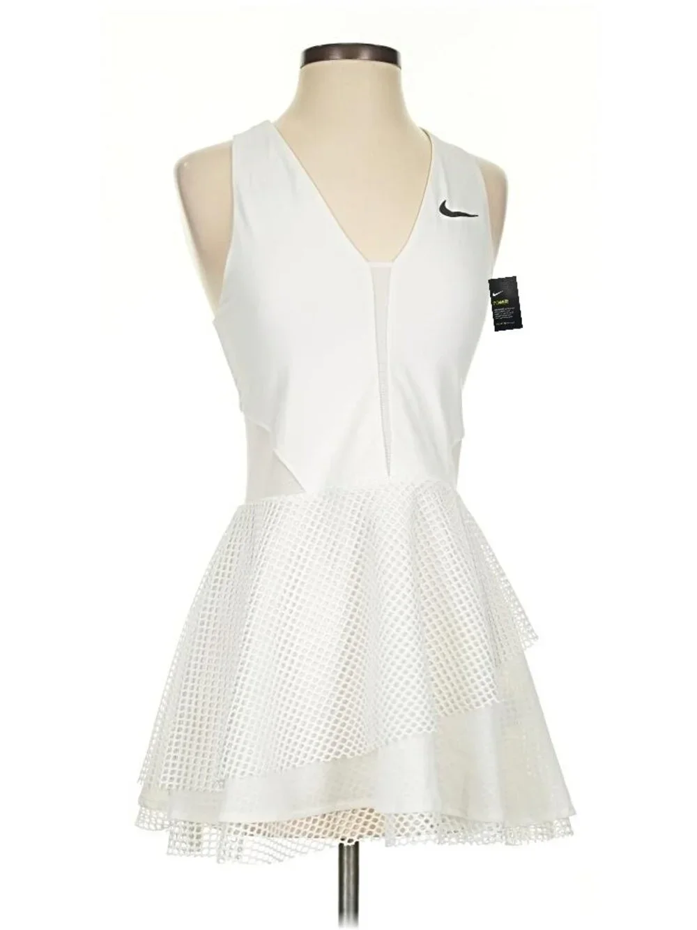 Nwt Nike STUNNING White Tennis Dress mesh skirt XS